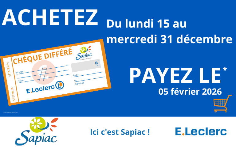 cheque differe du 15 au 31 decembre