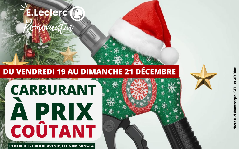 Carburant à prix coutant du vendredi 19 au dimanche 21 décembre 2025