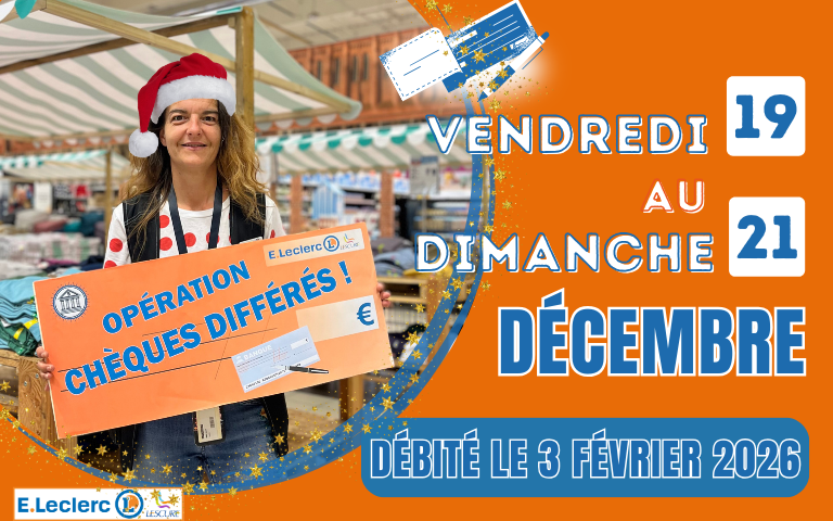 Opération chèque différé du vendredi 19 au dimanche 21 décembre. Achat débité le 3 février 2026.