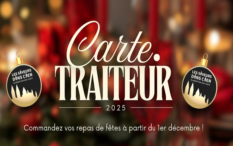 Commandez vos repas de fêtes avec notre  carte traiteur !