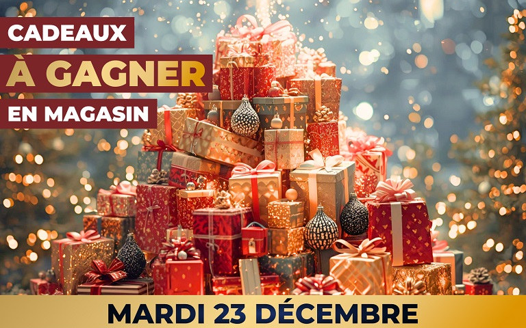 Mardi 23 décembre, de multiples de cadeaux à gagner en magasin