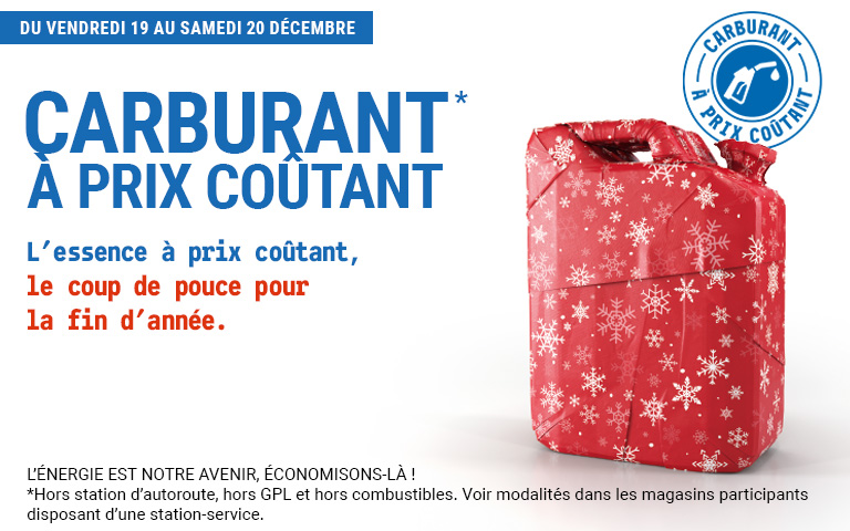 carburant à prix coutant du 19 au 20 décembre 2025