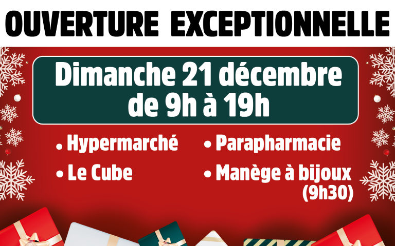 Dimanche 21 décembre 2025 - ouverture