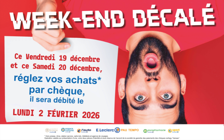 opération chèques dufférés vendredi 19 et samedi 20 décembre 2025