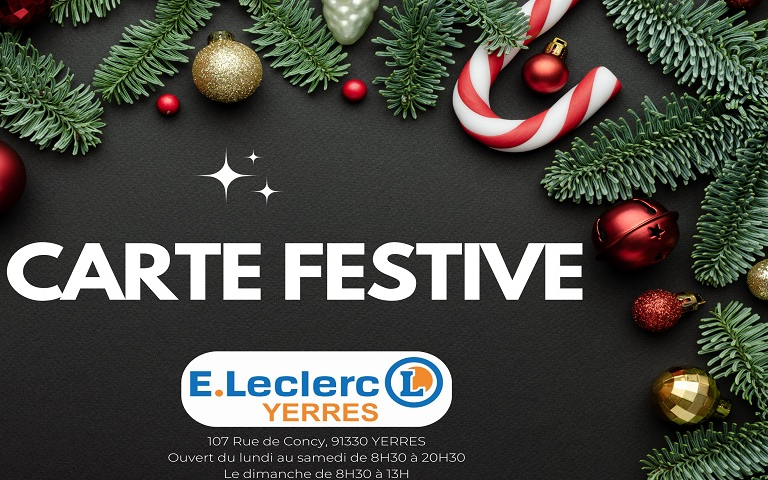 Carte Festive E.LECLERC YERRES