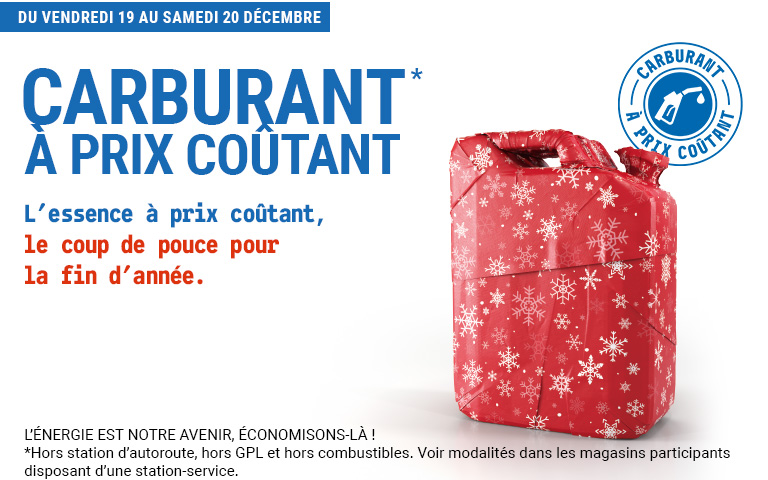 Du vendredi 19 au samedi 20 décembre, profitez du carburant à prix coûtant dans notre station E.Leclerc Grézieu-la-Varenne.