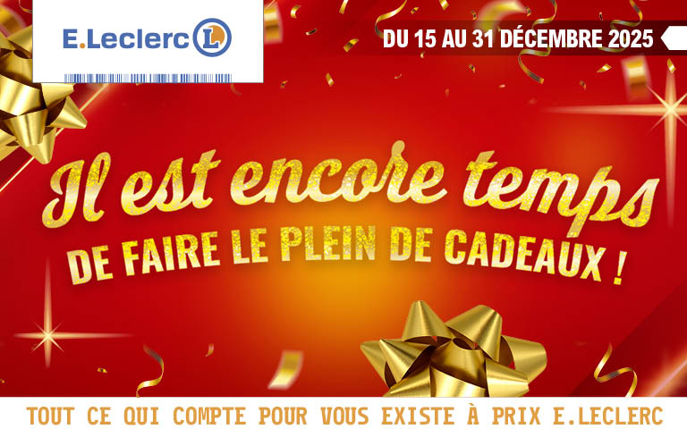 Opération Il est encore temps de faire le plein de cadeaux. Du 15 au 31 décembre 2025