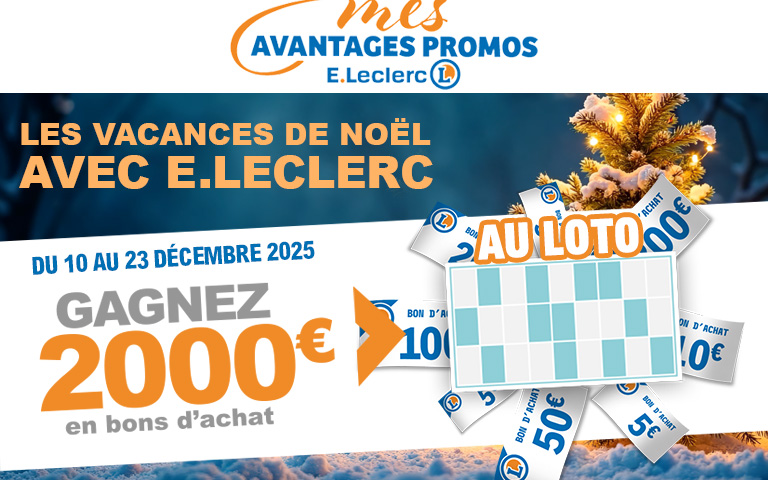 du 10 au 23 décembre tentez de gagner jusqu'à 2 000 euros en bons d'achat sur Mes avantages promos