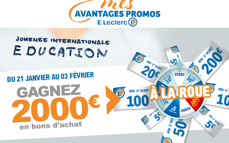 Tentez de gagner jusqu'à 2 000 euros en bons d'achat du 21 janvier au 3 février sur MES AVANTAGES PROMOS